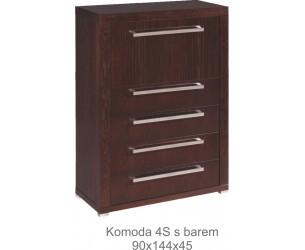 Komoda z masivu Nemi 4S s barem