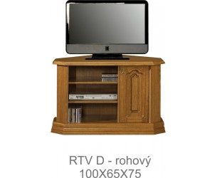 Rustikální TV D stolek-rohový Kinga