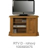 Rustikální TV D stolek-rohový Kinga