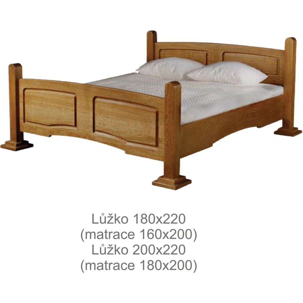 Rustikální postel Kinga (matrace 160x200)