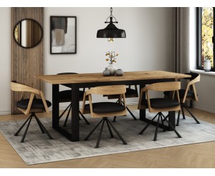 Židle z masivu dubová KR 50 s otáčením.