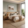Postel z celomasivu dub Porto16-160 x 200 s úložným prostorem
