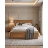 Postel z celomasivu dub Porto20-200 x 200 s úložným prostorem