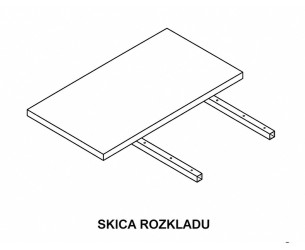 Rustikální jídelní stůl Antika 72 - rozkládací